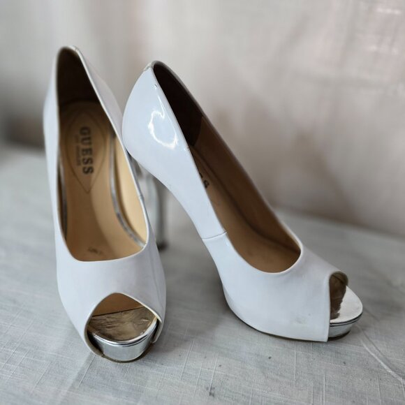 Guess Platform Heels Peep toe  6M - Picture 1 of 8